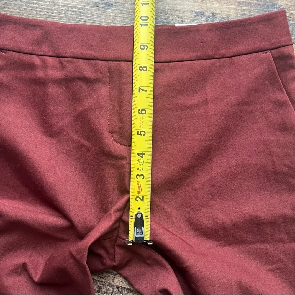 Express Columnist Womens Fitted Rust Ankle Mid Rise Dress Pants Sz 2R NWT - Picture 3 of 9